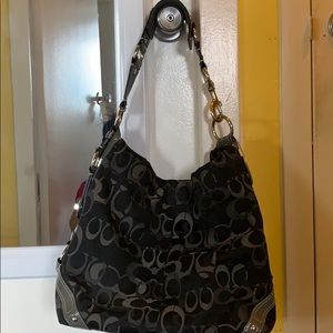 Coach black and gray bag